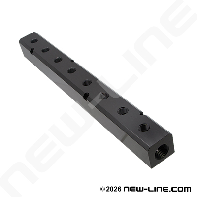 Aluminum Manifold 3/4" Run x 8-Way 3/8" Outlet