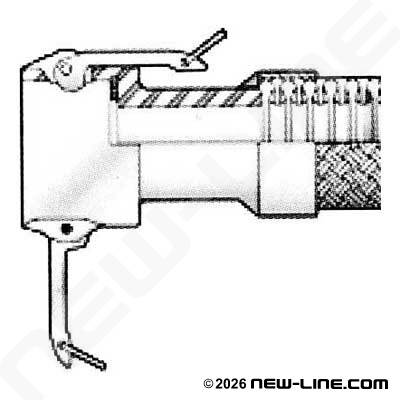 316 Stainless Camlock Part D Braided Hose End