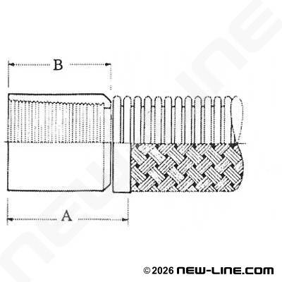 304 Stainless Solid Female NPT Braided Hose End