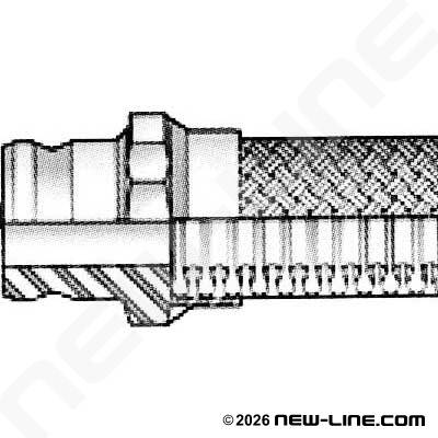 316 Stainless Camlock Part A Braided Hose End