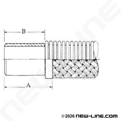 304 Stainless Weld Tube Braided Hose End
