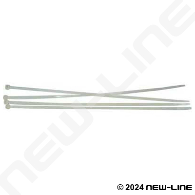 White Standard Nylon Cable Tie Zap Straps