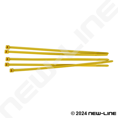 Yellow Nylon Cable Tie Zap Straps
