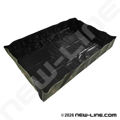 Collapsible Containment Berms - PVC/Alum L-Rod Style Edge