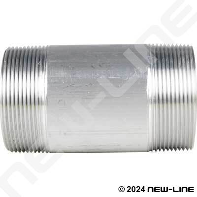NPT Seamless Pipe Nipple Aluminum 1in x 1 1/2in