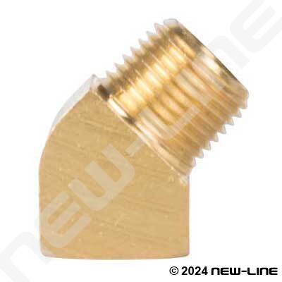 Brass Extruded 45° Street Elbow (Standard/Common)