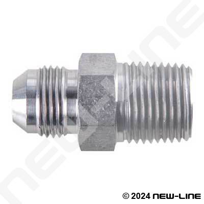 Stainless Steel Male JIC x Male NPT Straight Adapter