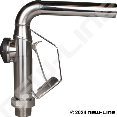 316 Stainless Automatic Bulk Nozzle - 90 Deg Spout