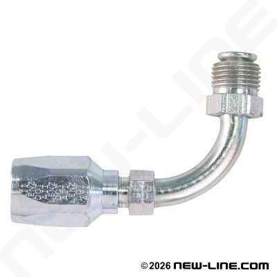 R5 DOT Field Attachable x Male Inverted Flare 90° Bend