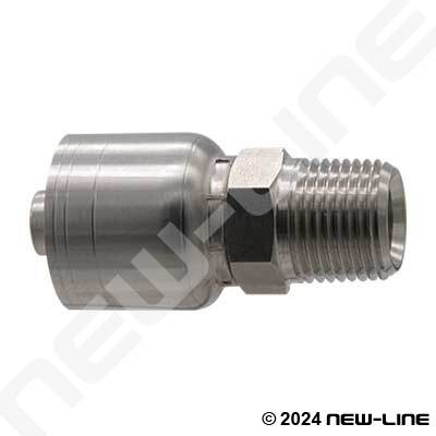 AA Series Stainless Crimp X Male NPT Solid