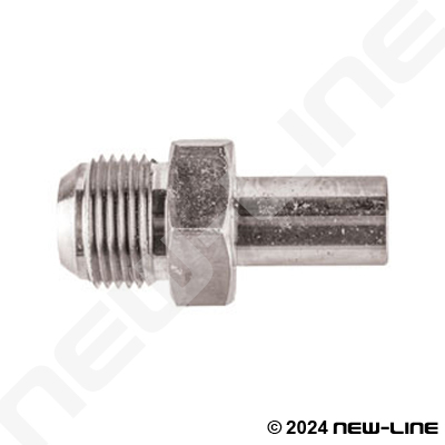 Stainless Male JIC x Metric Standpipe Straight Adapter