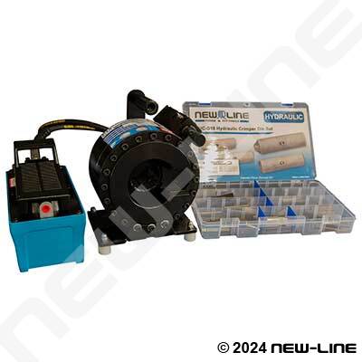1" Portable Crimp Machine w/ Air/Hydraulic Pump & Die Set