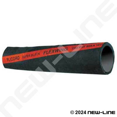 25 Length Goodyear EP Plicord Flexwing Black Nitrile Rubber Petroleum Transfer Hose Assembly 1-1/2 ID 29mmHg Vacuum Rating 150 PSI Maximum Pressure 1-1/2 Brass NPSH Male x Female Connection