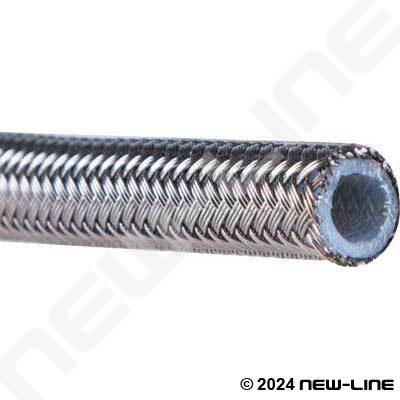 SAE100R14 PTFE Lined Stainless Braided / Standard White Tube