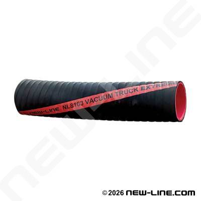 Extreme Wear Rubber Vacuum Truck Suction 3/8" Red Gum Tube