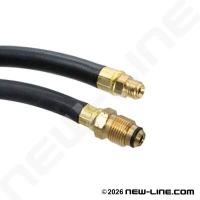 Type 1 Rubber Propane Hose w/ Male Inverted Flare x POL