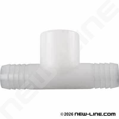 Nylon Hose Barb x Female NPT Nylon Branch Tee