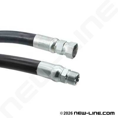 Type 1 Rubber Propane Hose w/ Female JIC x Male NPT Ends