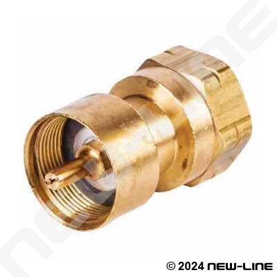 1"-20 Disposable Cylinder x Female POL Adapter