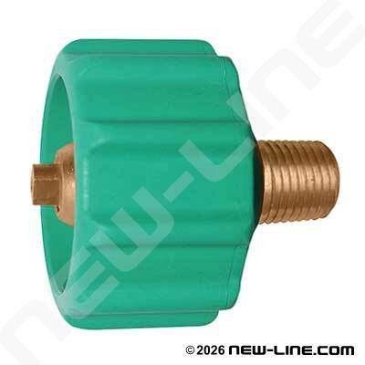 Propane Female QCC x 1/4" Male NPT (Green, 200,000 BTU)