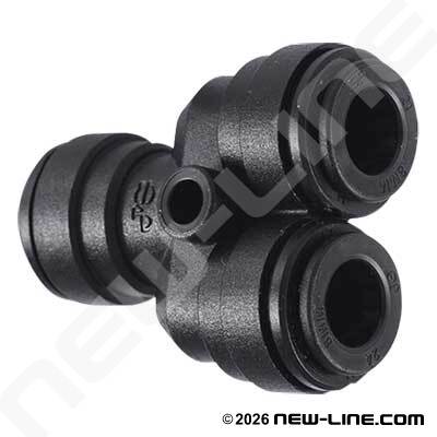 John Guest Metric 2 Way Union - Black