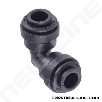John Guest Metric Union 90° Elbow - Black