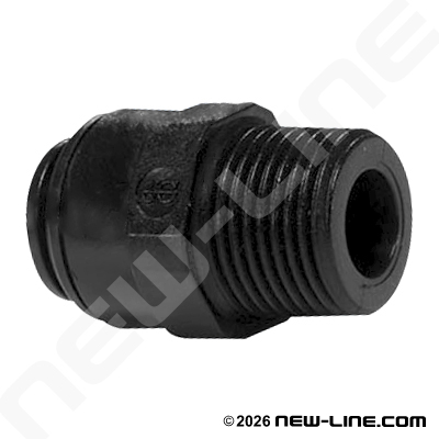 John Guest Metric Tube x Male BSPT - Black