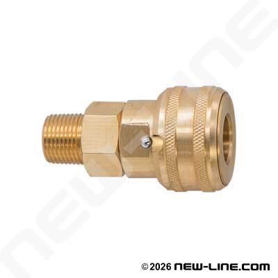 HD Industrial Push Coupler with Sleeve Lock x Male NPT