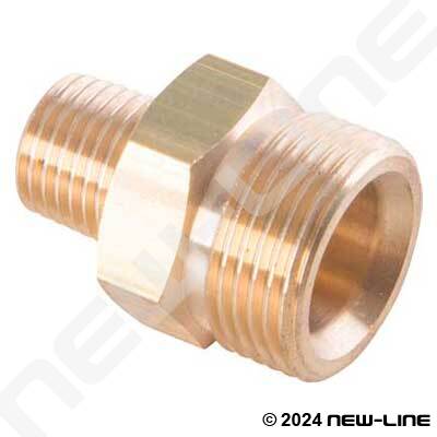 Brass Coupling Male 1/4 To Female M22x1.5 14mm Hole Pressure Washer Fitting 