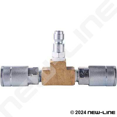Auto Interchange Quick Connect Tee Assy (Nipple On Branch)