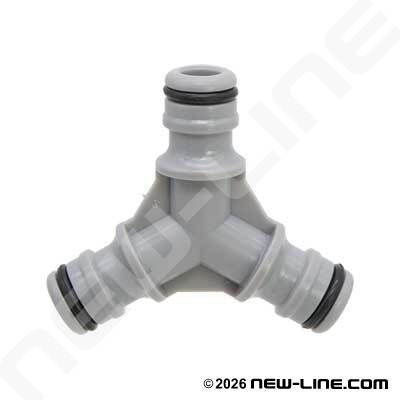 Poly Plug Union Wye For Straight-Thru Quick Coupler (9mm)