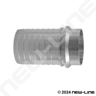 304 Stainless Steel A270 Weld-On Sanitary Hose Stem