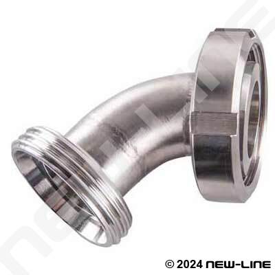 304 Stainless Male x Female DIN40 Elbow 45°