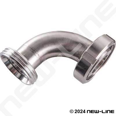 304 Stainless Male x Female DIN40 Elbow 90°