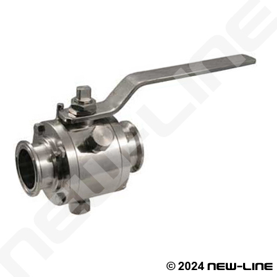 Stainless HD Serviceable Tri-Clamp Ball Valve with Drain