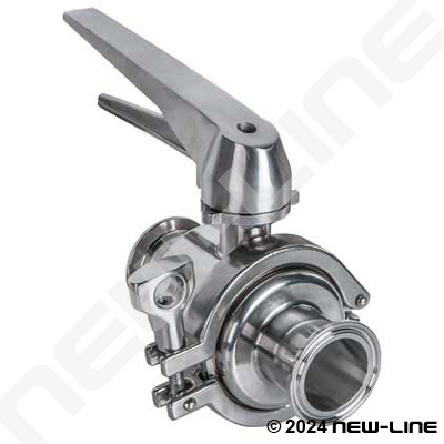 Stainless HD Tri-Clamp Ball Valve with Drain & Service Clamp