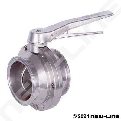 Stainless Tri-Clamp Butterfly Valve with Stainless Handle