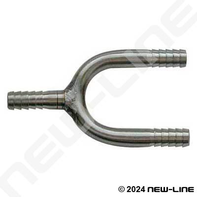 Stainless Hose Barbed Y Manifold