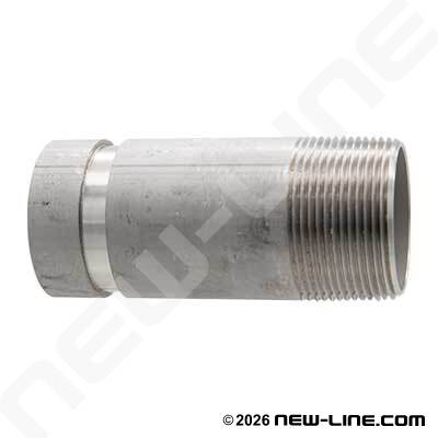 Grooved x Male NPT Stainless Steel Nipple