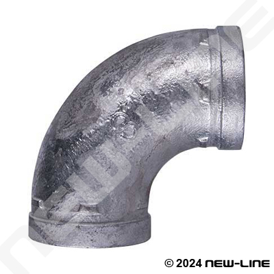 Galvanized Grooved x Grooved Standard 90° Elbow