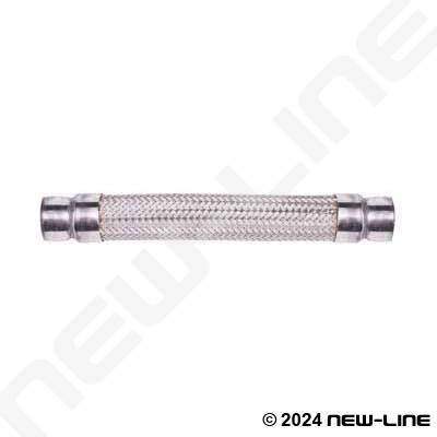 316 Stainless Braided Hose/Solid FNPT Ends w/ Pyro Jacket