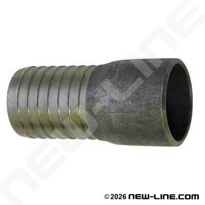 Black Beveled Combination Hose Nipple