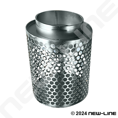 Plated Steel Round Hole Strainer with Grooved Connection