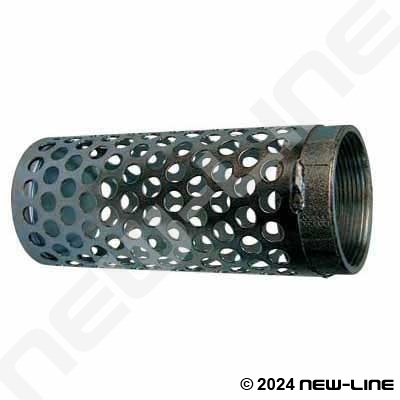 Plated Steel Long Thin Round Hole Strainer