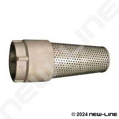 Stainless Strainer 1" Brass BSP Spring Check Valve Foot Valve with hosetail 