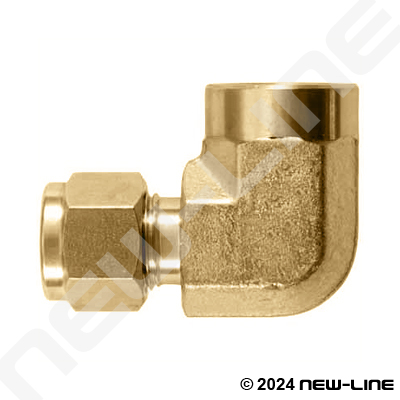 Dual-Lok Brass Tube x Female NPT 90° Bend