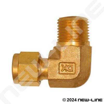 Dual-Lok Brass Tube x Male NPT 90° Bend