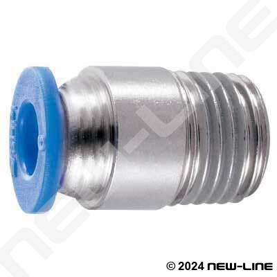 PTC Metric Tube x Male Round-No Hex Connector