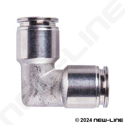 316 Stainless Steel Push to Connect Tube 90° Union Elbow
