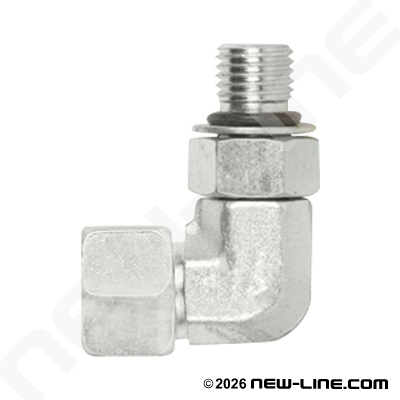 Metric Tube X Male ORB Adjustable 90°